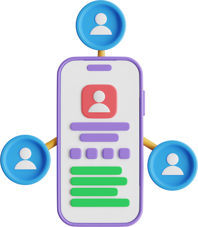 Social Network 3d Illustration